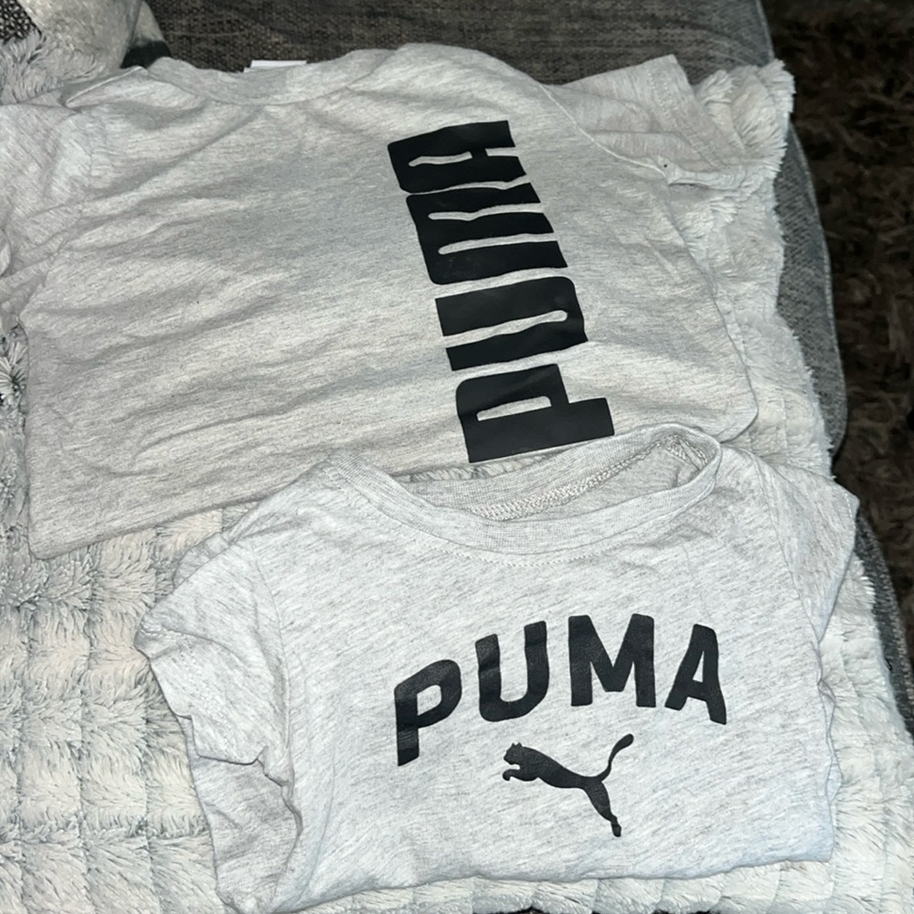 Puma, gray, big brother, little brother, matching set